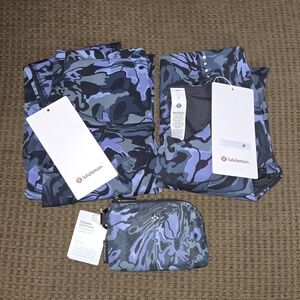 NWT Lululemon Flower Meld Multi Set/Bundle Tank, Leggings, Wallet Size 2